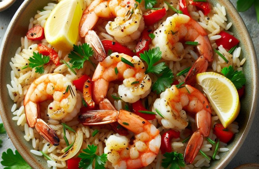 Crevettes Grillées au Riz Basmati Semi-Complet