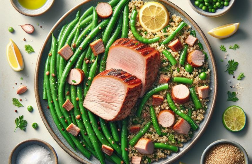 Rôti de Porc aux Haricots Verts et Quinoa
