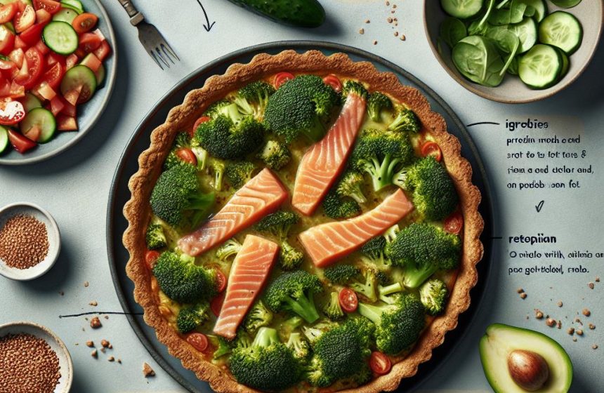 Tarte au Brocoli et Truite avec Pâte au Sarrasin