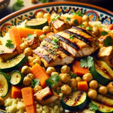 Couscous à la Marocaine avec Légumes et Poulet