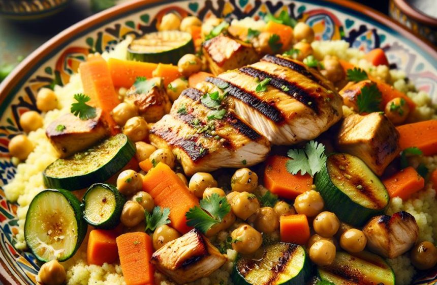 Couscous à la Marocaine avec Légumes et Poulet