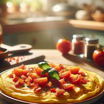 Omelette aux Tomates et Lardons Végétaux