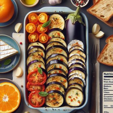 Aubergines Provençales au Brie et Pain Complet