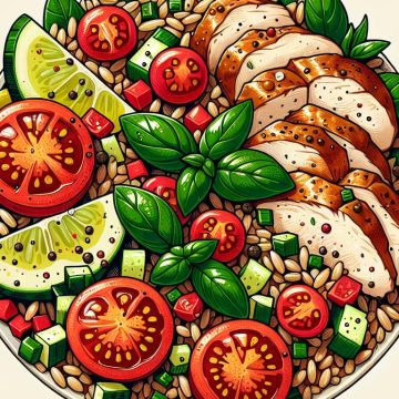 Salade de Riz Gourmande au Poulet Rôti