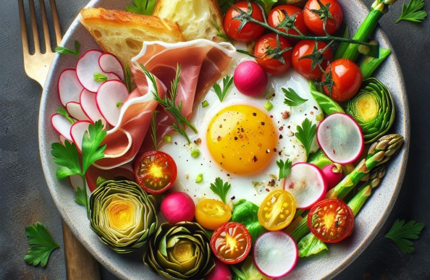 Délice Printanier à l’Œuf et Légumes Croquants