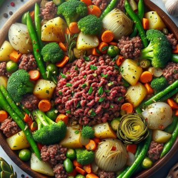 Poêlée Savoureuse de Viande Hachée et Légumes