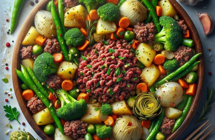 Poêlée Savoureuse de Viande Hachée et Légumes