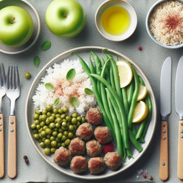 Boulettes Suédoises aux Haricots Verts et Riz Parfumé