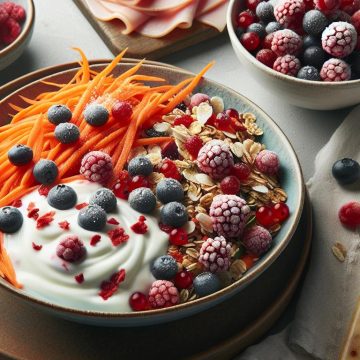 Salade Croquante et Bol de Muesli aux Fruits Rouges