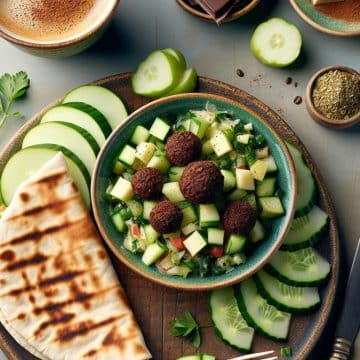 Pita Falafel et Taboulé Libanais Gourmand