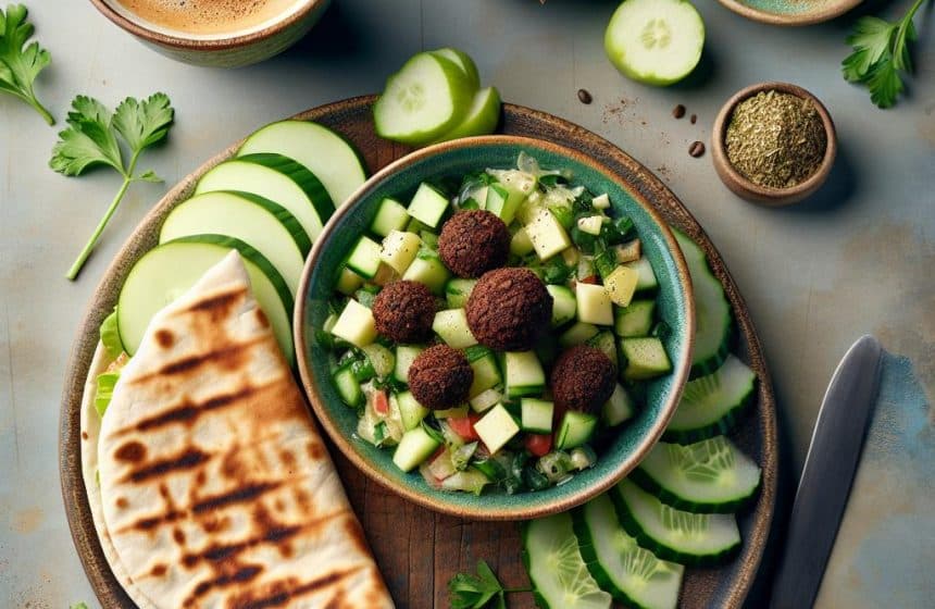 Pita Falafel et Taboulé Libanais Gourmand