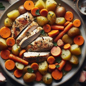 Délice de Poulet aux Carottes et Pommes de Terre Rissolées