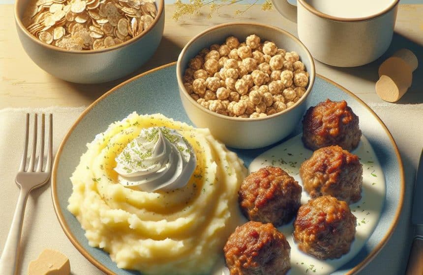 Délice Équilibré de Purée et Boulettes Maison