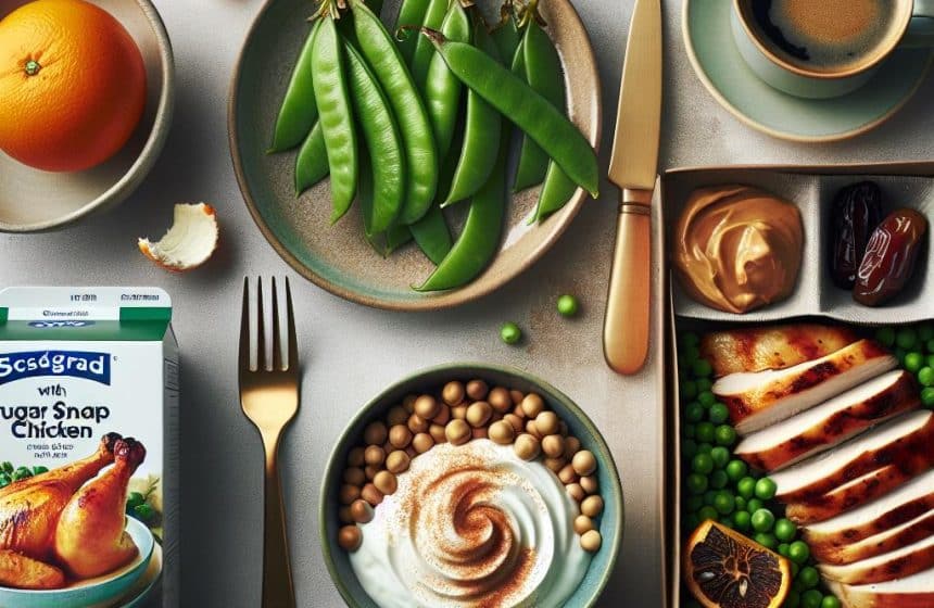 Délice Provençal aux Pois Gourmands et Poulet Doré