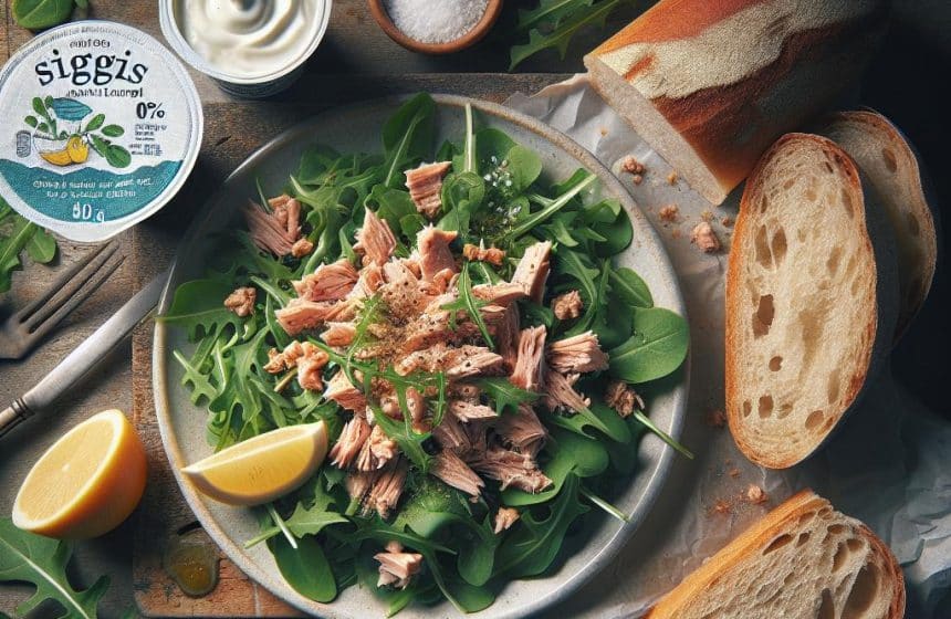 Salade de Roquette au Thon et Pain de Campagne