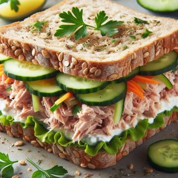 Sandwich Thon et Crudités sur Pain aux Céréales
