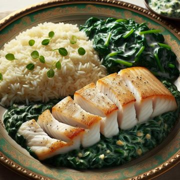 Délice de Riz Basmati à l’Eglefin et Épinards à la Crème