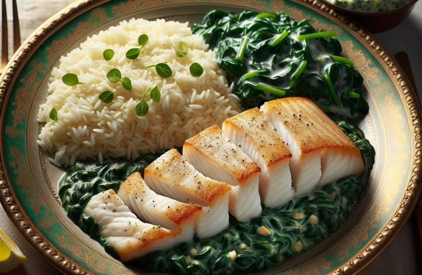 Délice de Riz Basmati à l’Eglefin et Épinards à la Crème