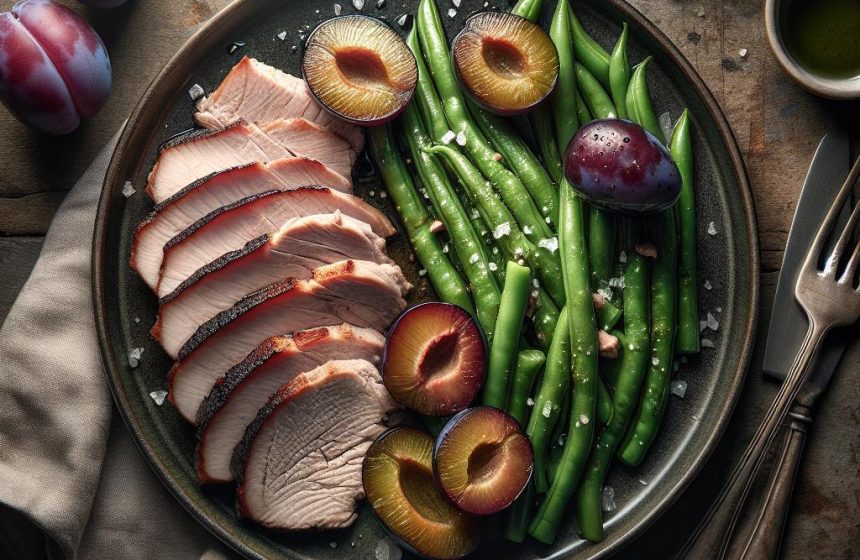Délice de Porc aux Haricots Verts et Prunes