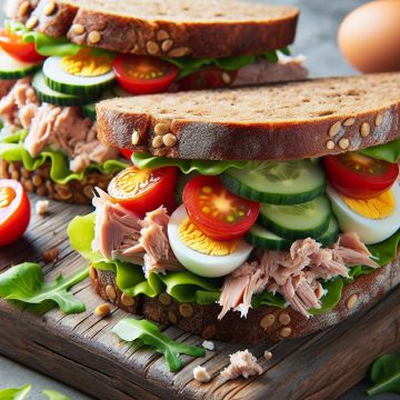 Sandwich Gourmand au Thon et Légumes Croquants