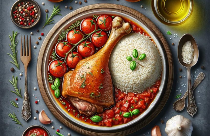 Cuisse de Canard à la Sauce Tomate et Riz Parfumé