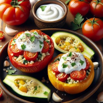 Tomates et Courgettes Farcies au Yaourt Grec et Coco