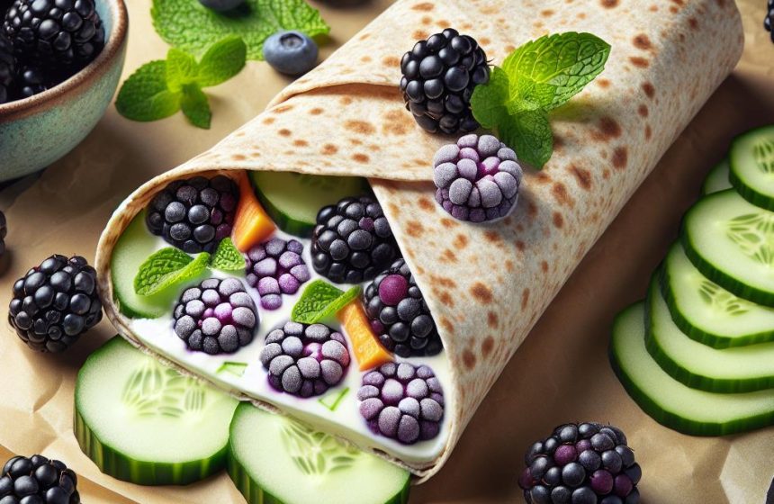 Wrap Fraîcheur aux Mûres et Concombre