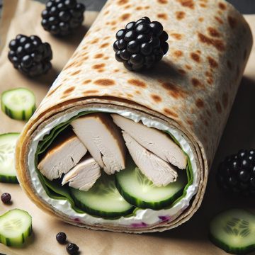 Wrap Fraîcheur au Poulet et Mûres