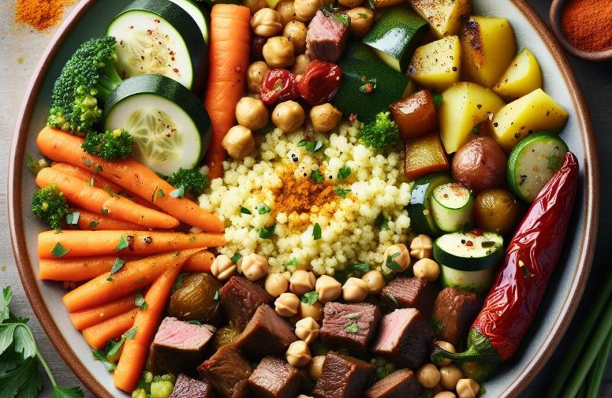 Couscous Royal aux Légumes et Viandes