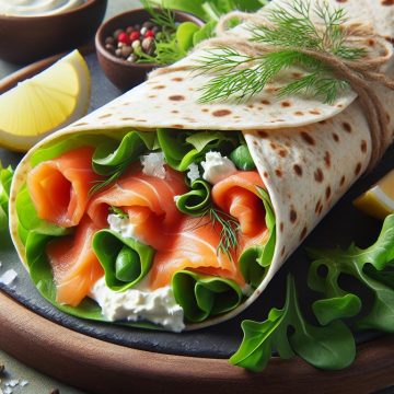 Wrap Délicieux au Saumon Fumé et Fromage à la Crème