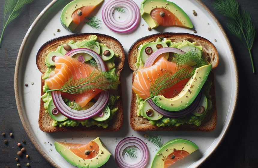 Tartines Gourmandes au Saumon, Avocat et Oignons Rouges