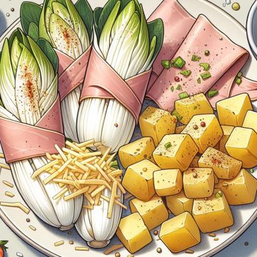 Délice d’Endives au Jambon avec Pommes de Terre et Yaourt aux Fruits
