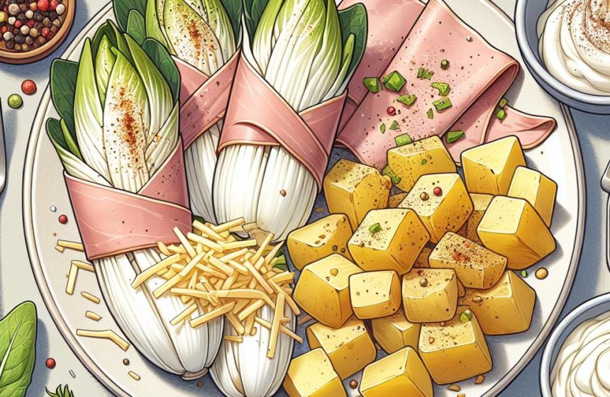 Délice d’Endives au Jambon avec Pommes de Terre et Yaourt aux Fruits