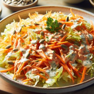 Salade de Carottes et Chou avec une Sauce Crémeuse