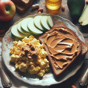 Œufs Brouillés au Beurre de Cacahuète et Accompagnements Nutritifs