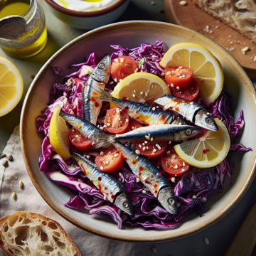 Salade de Chou Rouge aux Sardines et Skyr Citronné