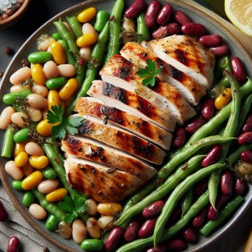 Délice de Poulet Grillé aux Haricots Bicolores