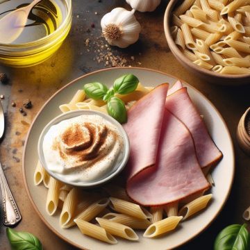 Pâtes au Jambon et Yaourt Grec à la Cannelle