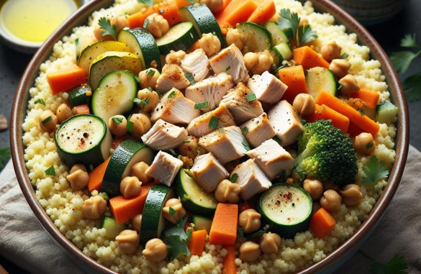 Couscous Garbit Équilibré aux Légumes et Poulet