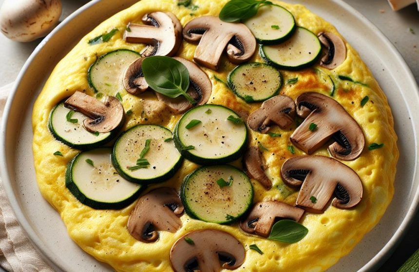 Omelette Légère aux Champignons et Courgettes