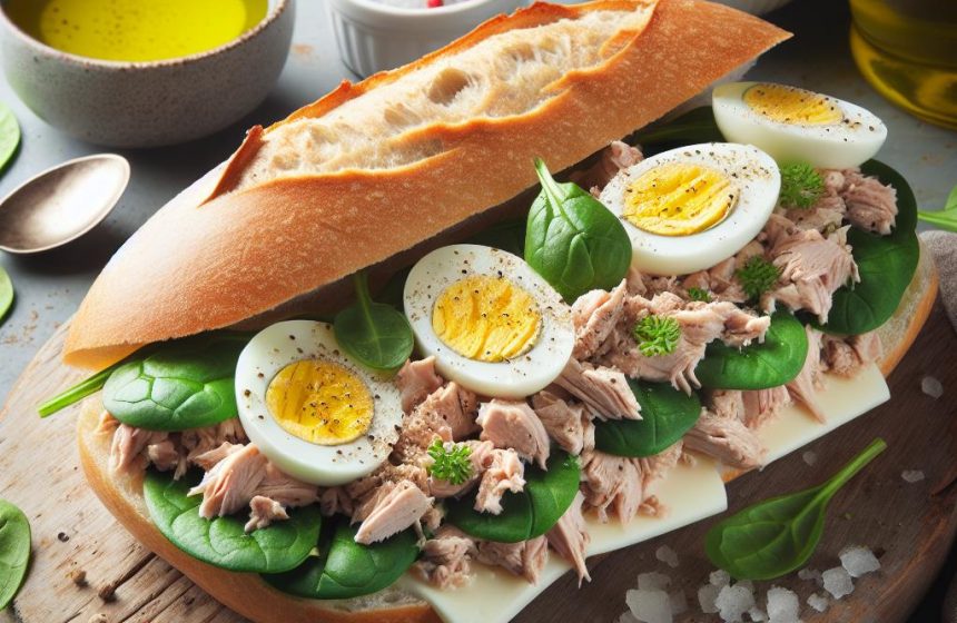 Sandwich Vitalité au Thon et Épinards