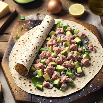 Wrap au Thon et Avocat Crémeux