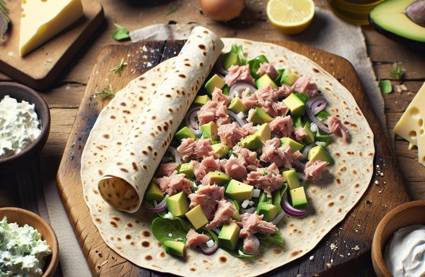 Wrap au Thon et Avocat Crémeux