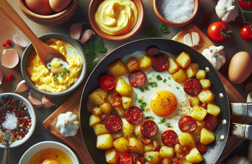 Œufs Brouillés Gourmands aux Pommes de Terre et Chorizo