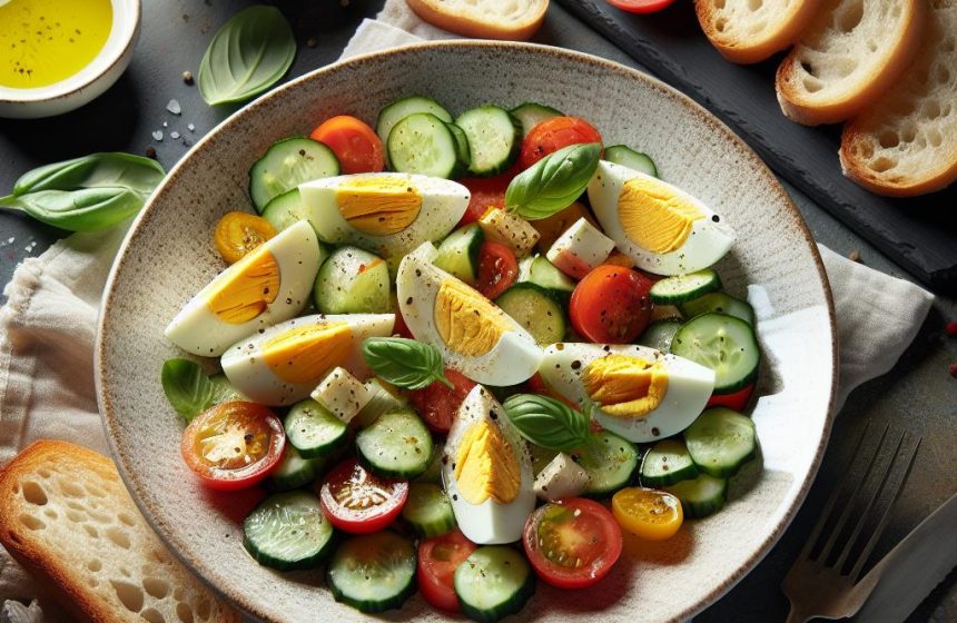 Salade Fraîcheur aux Œufs et Pain Sans Gluten
