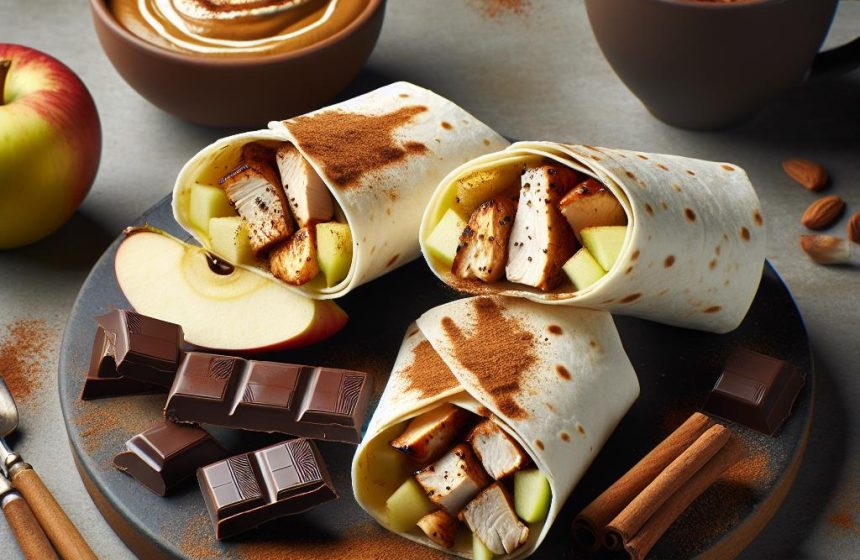 Wraps Protéinés Gourmands au Poulet et Chocolat