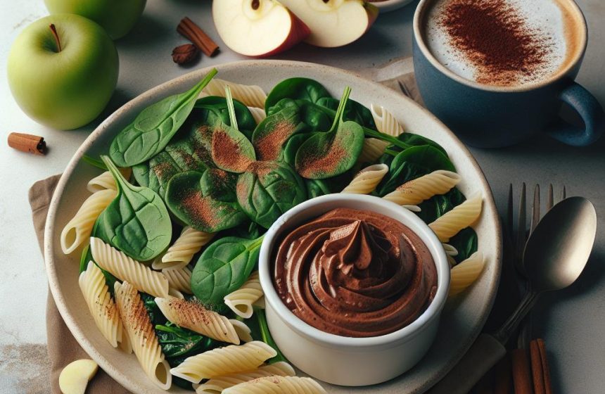 Pâtes aux Épinards et Mousse Choco Protéinée