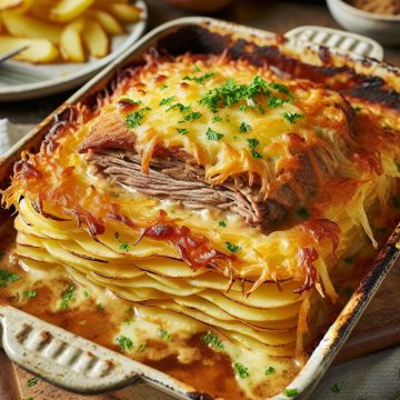 Gratin de Pommes de Terre et Viande en Sauce Savoureuse