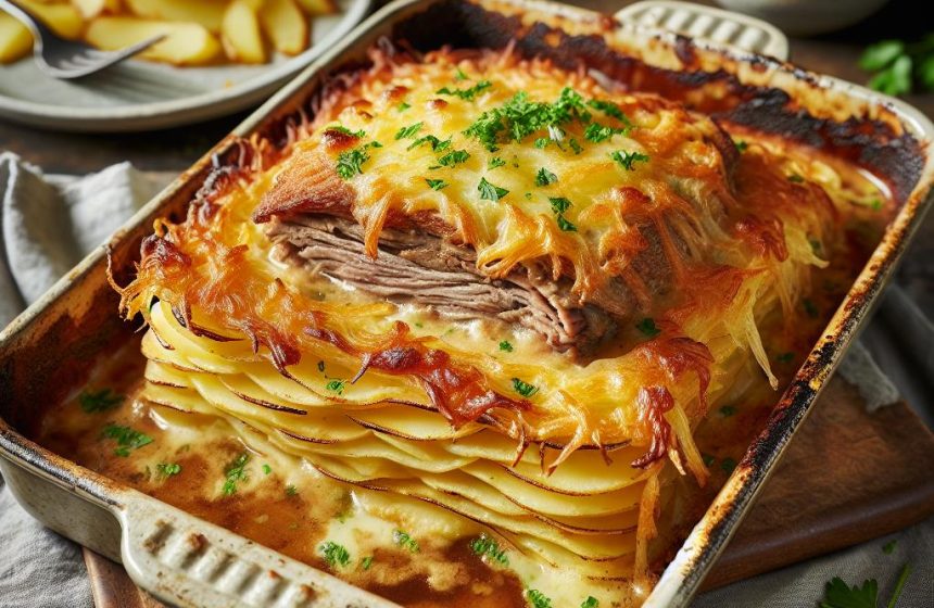 Gratin de Pommes de Terre et Viande en Sauce Savoureuse