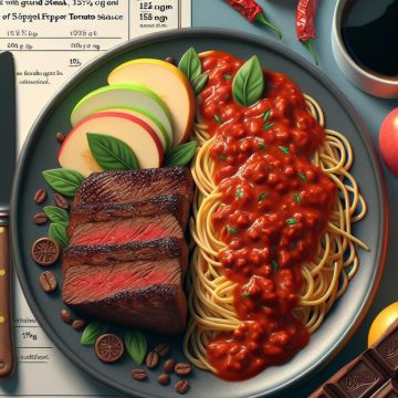 Délice Épicé de Spaghetti au Steak et Chocolat